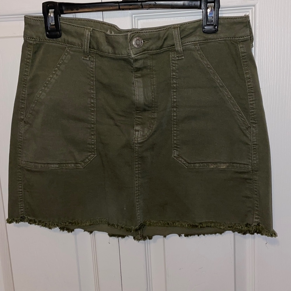 Army Green Mini Skirt
